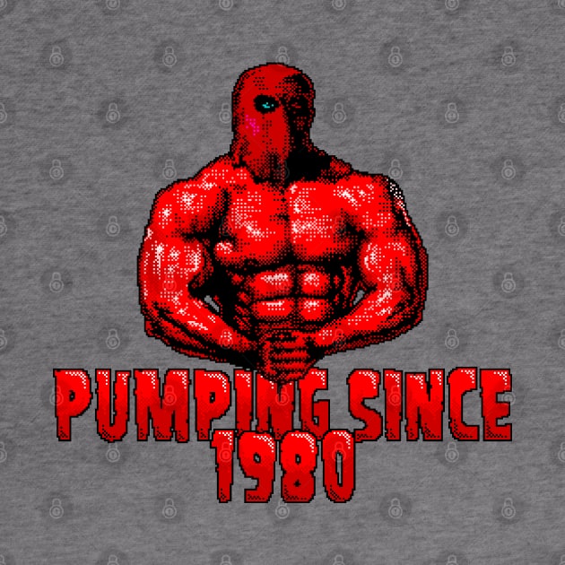 Pumping Iron 1980 8 Bit art by 8 Fists of Tees